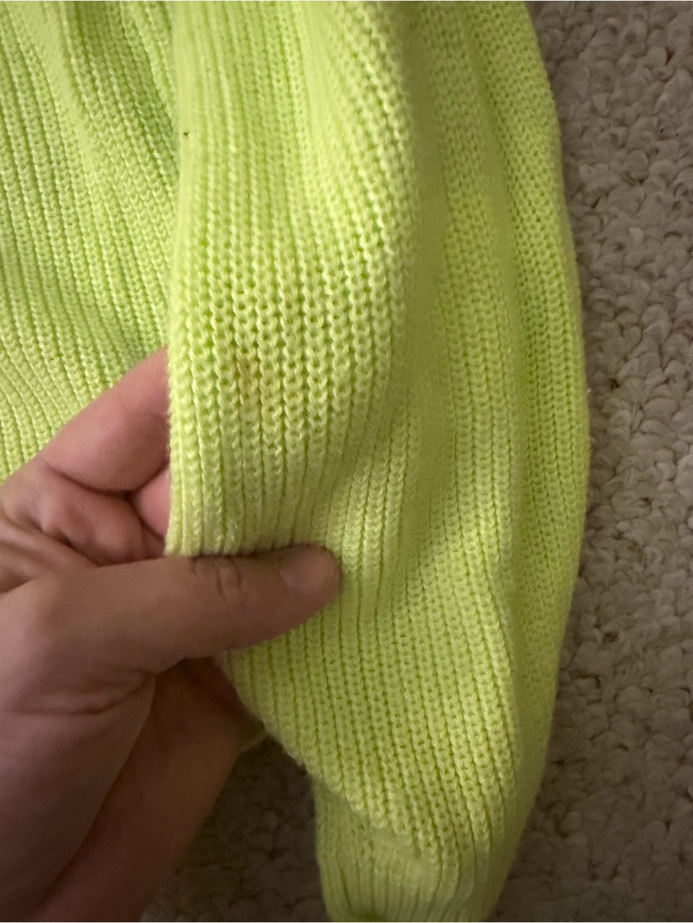 LOFT Bright Lime Ribbed Knit Top - Picture 5 of 5